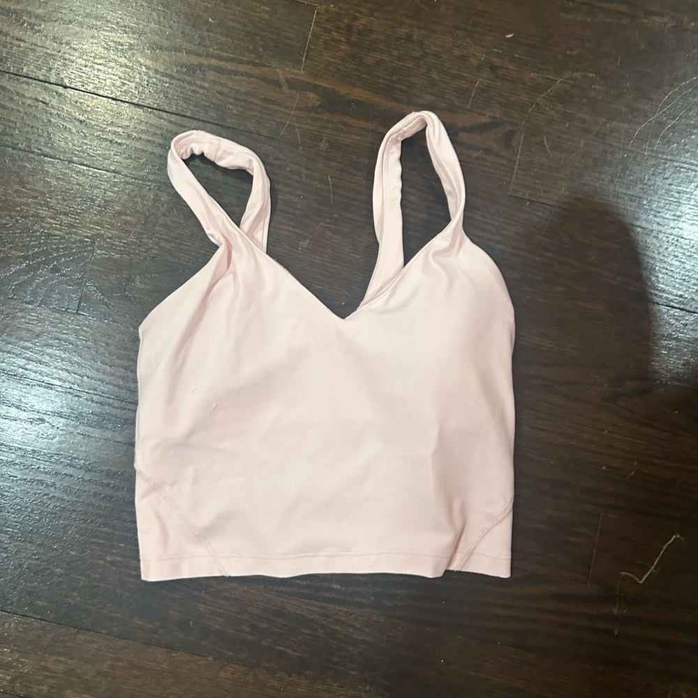 Light Pink V-Neck Crop Top